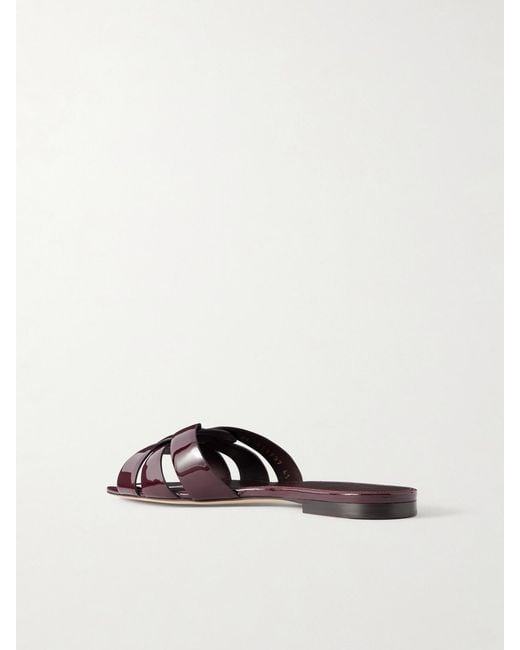 Saint Laurent Brown Tribute Leather Sandals