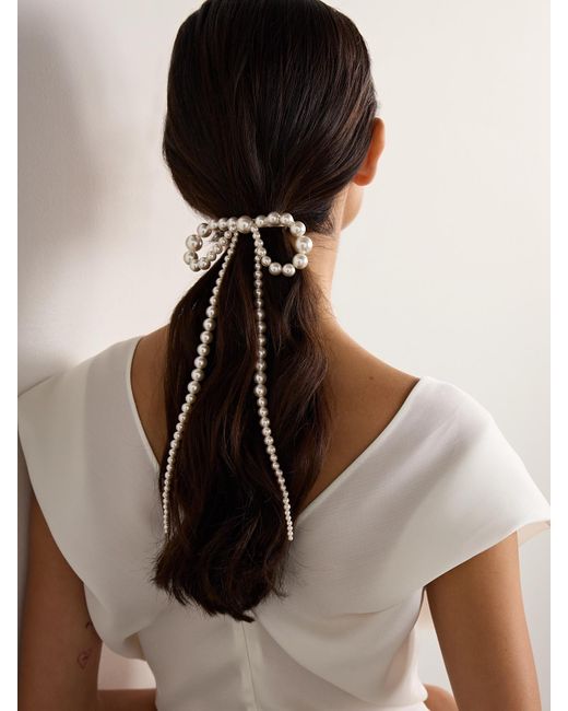 Jennifer Behr White Presley Pearl-Like Hair Clip