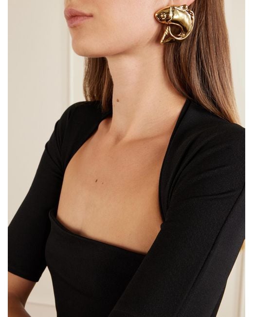 Jacquemus Metallic Poisson-Tone Earrings