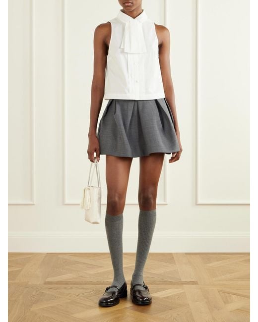 ShuShu/Tong Gray Wool-Blend Mini Skirt