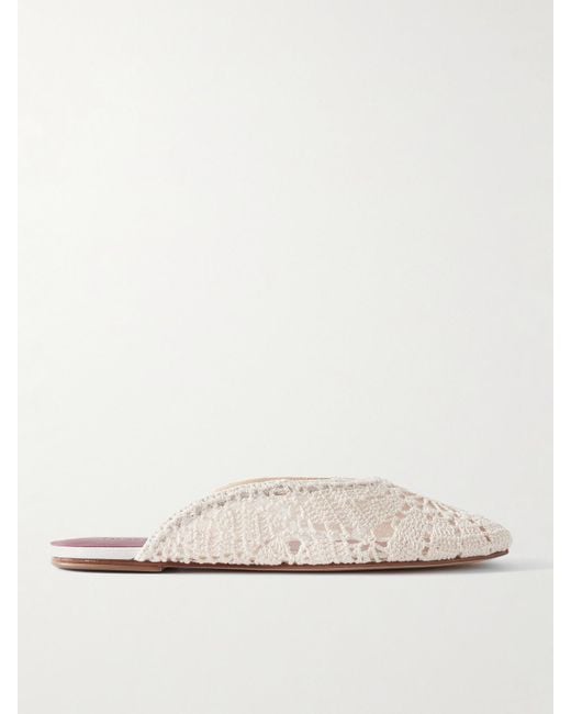 Magda Butrym Natural Crocheted Mules