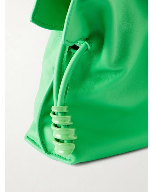 Loewe Green Flamenco Coil Mini Leather Clutch