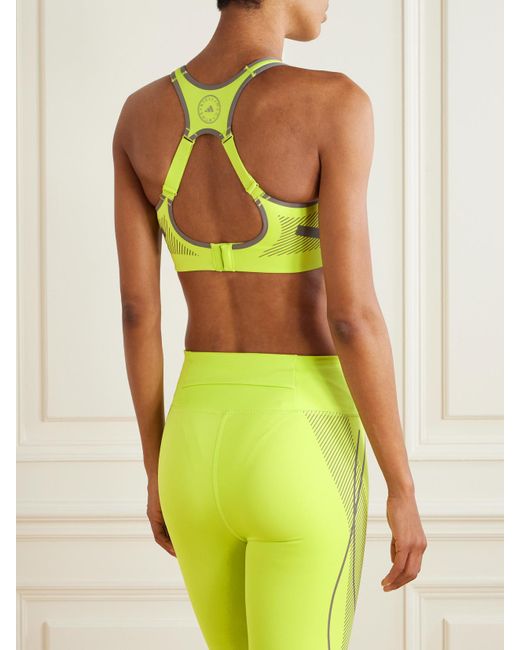Soutien-Gorge De Sport En Tissu Recyclé Stretch Fluo Truepace Adidas By Stella McCartney en coloris Yellow