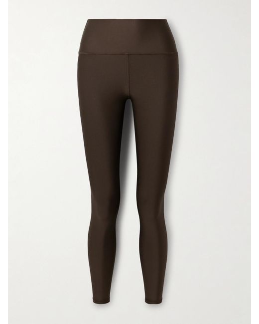 Alo Yoga Brown Verkürzte Leggings Aus „Airlift“-Material