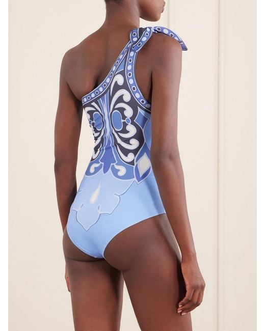 LaDoubleJ Blue Goddess Printed Swimsuit
