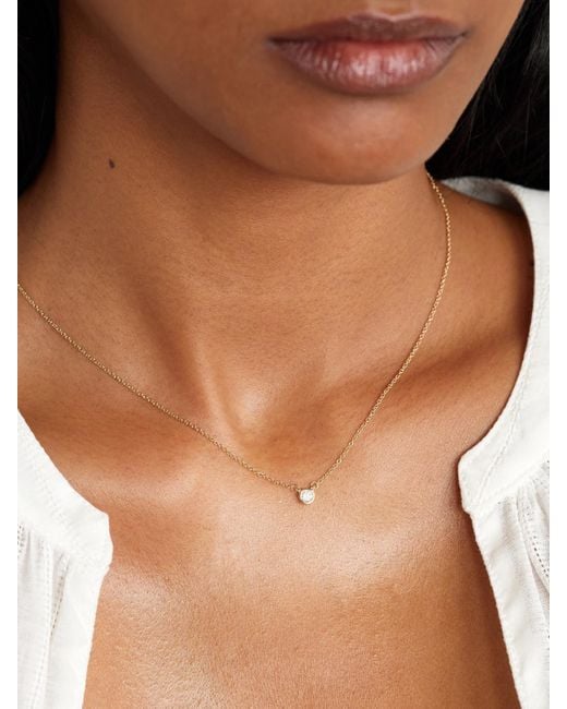 STONE AND STRAND Metallic Diamond Necklace