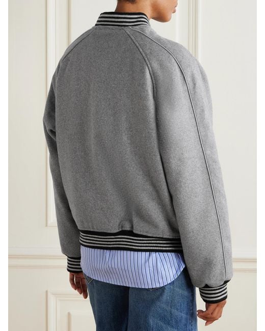 Aimé Leon Dore Wool Varsity Jacket in Gray | Lyst