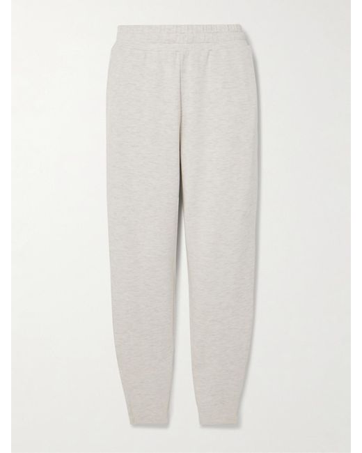 Varley White The Slim Zip Hem Jogginghose Aus Doublesoft-Material