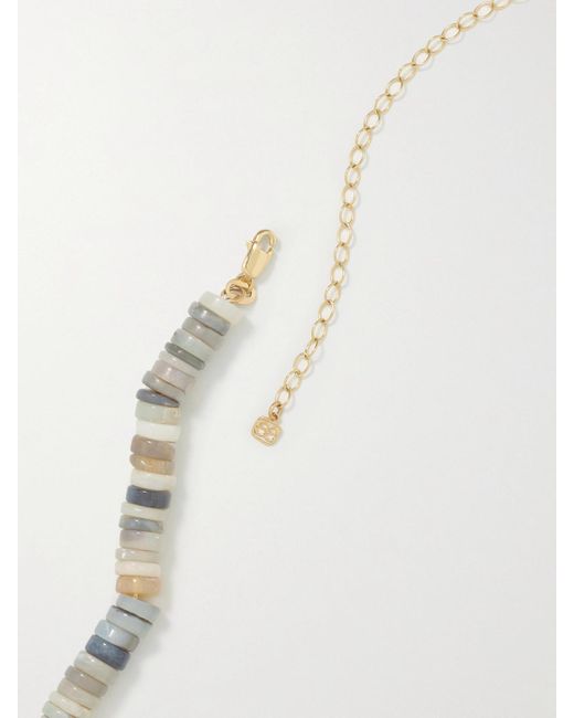Sydney Evan White 14-Karat, Opal And Diamond Necklace