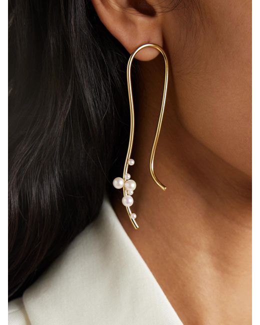 Completedworks White Wild Relatives Vermeil Pearl Earrings