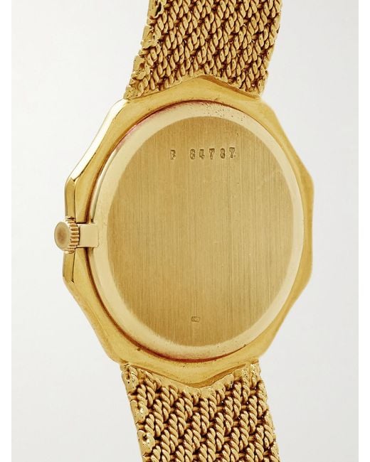 Stephanie Windsor Metallic Audemars Piguet Vintage Decagon 1980S Hand-Wound 34Mm 18-Karat And Diamond Watch, Ref. No. 11848