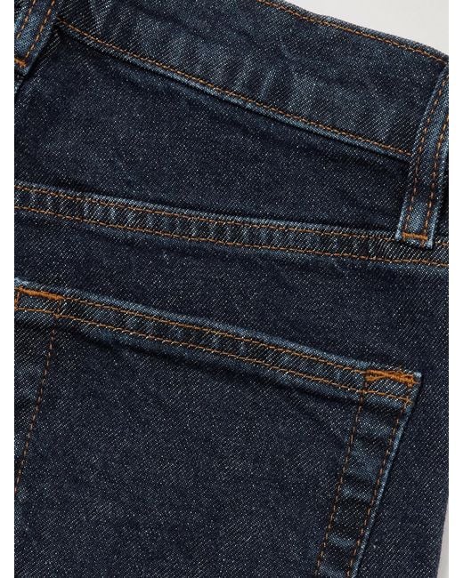 FRAME Blue The Refined High-Rise Wide-Leg Jeans