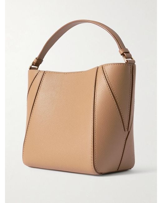 Tory Burch Natural Mcgraw Kleine Schultertasche Aus Strukturiertem Leder