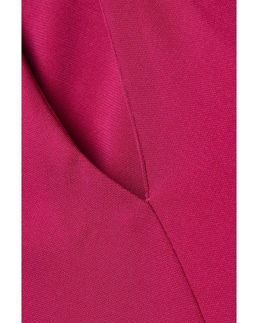 Et Ochs Pink Net Sustain Ruth One-Shoulder Ruched Stretch-Jersey Midi Dress