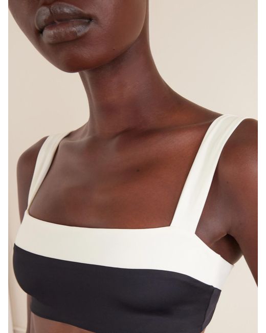Away That Day White Grenada Recycled Stretch Bikini Top