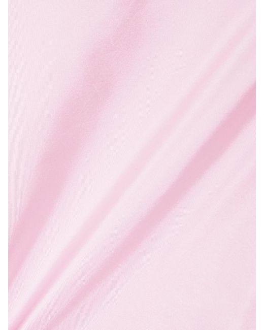 Alaïa Pink Open-Back Silk-Taffeta Bodysuit