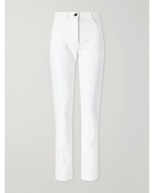 Giuliva Heritage White The Dan Mid-Rise Straight-Leg Jeans