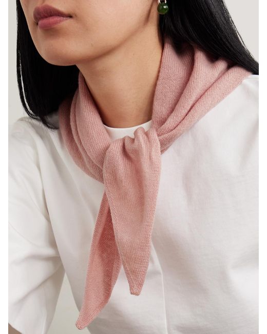 Johnstons Pink Cashmere Scarf