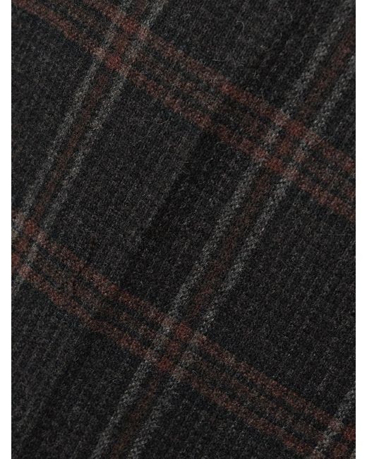 Sea Black Monroe Belted Checked Wool-Blend Wide-Leg Pants