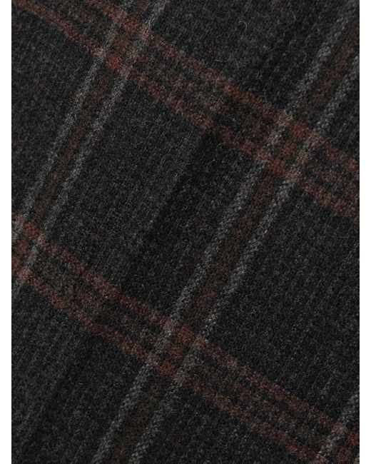 Sea Black Monroe Hose Mit Weitem Bein Aus Einer Karierten Wollmischung Mit Gürtel