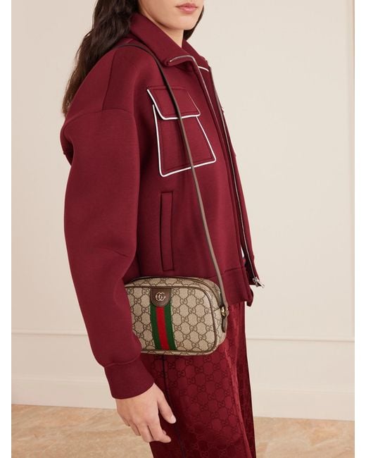 Gucci Multicolor Ophidia Mini Webbing And Leather-Trimmed Printed Coated-Canvas Shoulder Bag