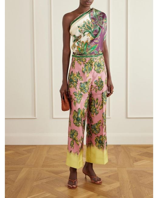 ALÉMAIS Multicolor Ruthie Floral-Print Silk-Twill Scarf