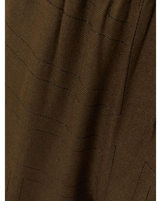 Totême Green Embroidered Tencel Lenzing Modal Pants
