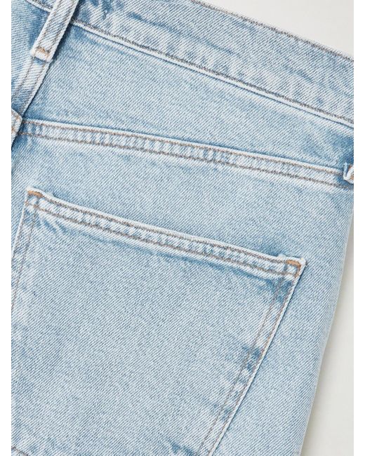 Agolde Blue Harper Mid-Rise Straight-Leg Jeans