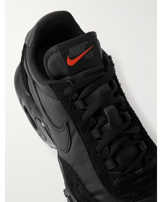 Nike Black Air Max Waffle Sp Sneakers Aus Veloursleder Und Mesh Mit Nubukleder- Und Lederbesätzen