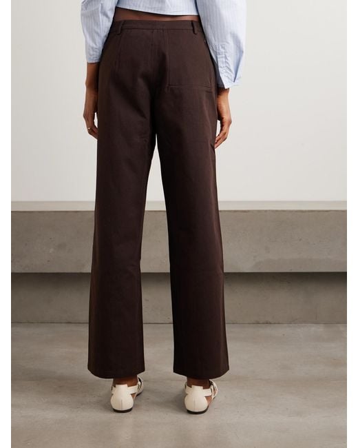 Deiji Studios Brown Pocket Organic Wide-Leg Jeans
