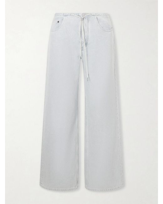 Still Here White Cool Wide-Leg Jeans