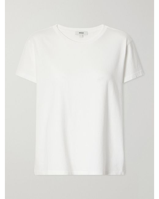 Agolde White Adine Cotton-Jersey T-Shirt
