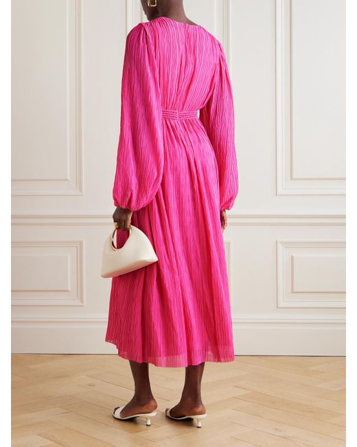 knitted pleated maxi dress Gabriela Hearst Kurt Knit Pleated Dress Merino Wool