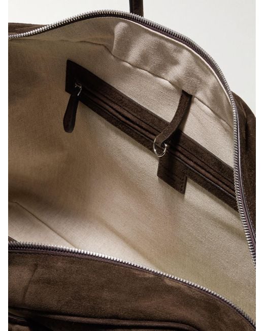 Magda Butrym Brown Brigitte Large Leather-Trimmed Suede Tote