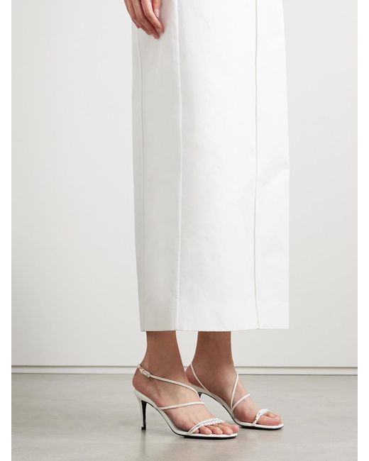 Sandales En Cuir À Perles Loop Khaite en coloris White