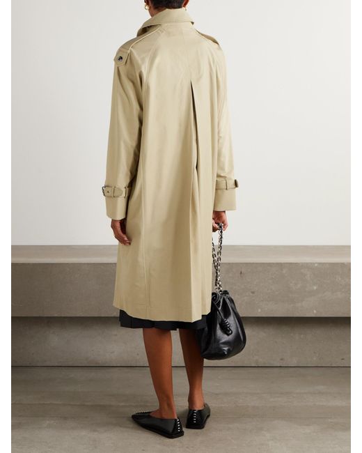 Twp Natural Long Bogie Mantel Aus Gabardine Aus Einer Baumwollmischung