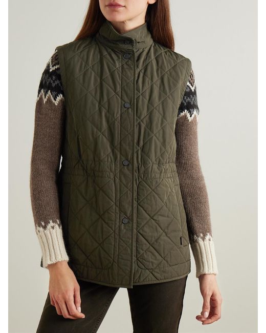 James Purdey & Sons Green Quilted Shell Vest