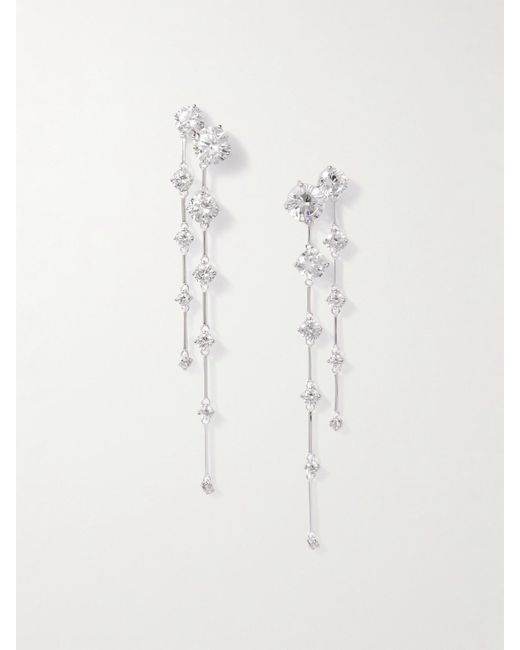 Completedworks White Memory Lane Ohrringe Aus Rhodiniertem Recyceltem Mit Cubic Zirkonia
