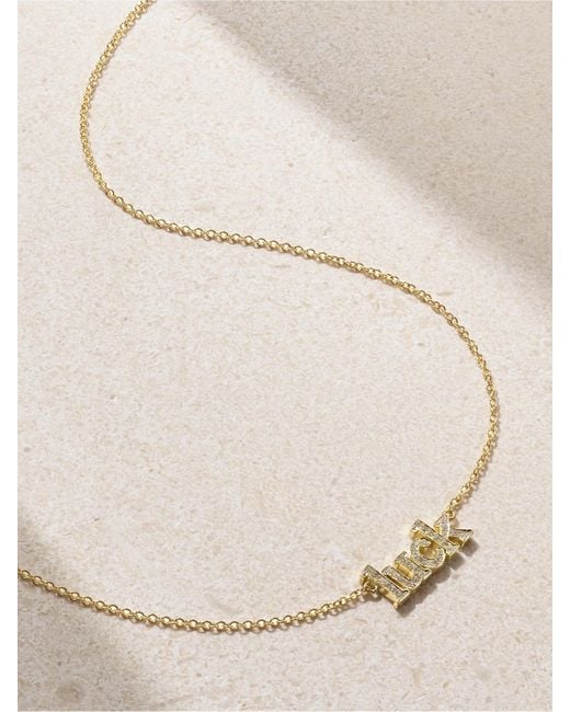 Jennifer Meyer Natural Luck 18-Karat Diamond Necklace