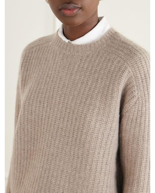 arch4 Natural Nisha Ribbed Cashmere Sweater
