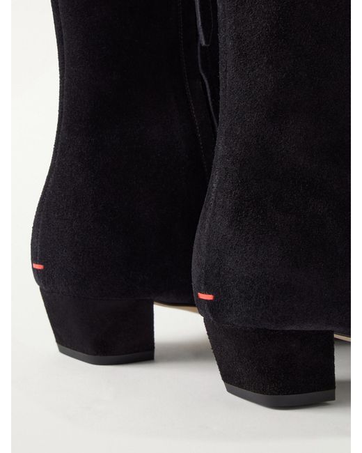 Aeyde Black Yasmin 35 Leather Ankle Boots