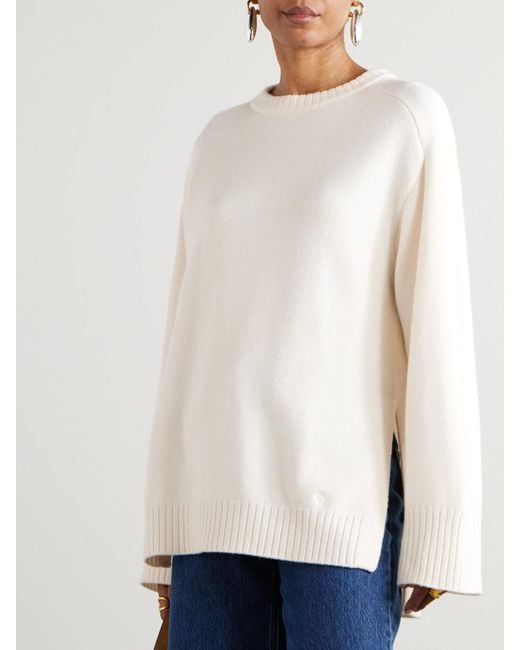 Loulou de Saison Natural Safi Merino Wool And Cashmere-Blend Sweater