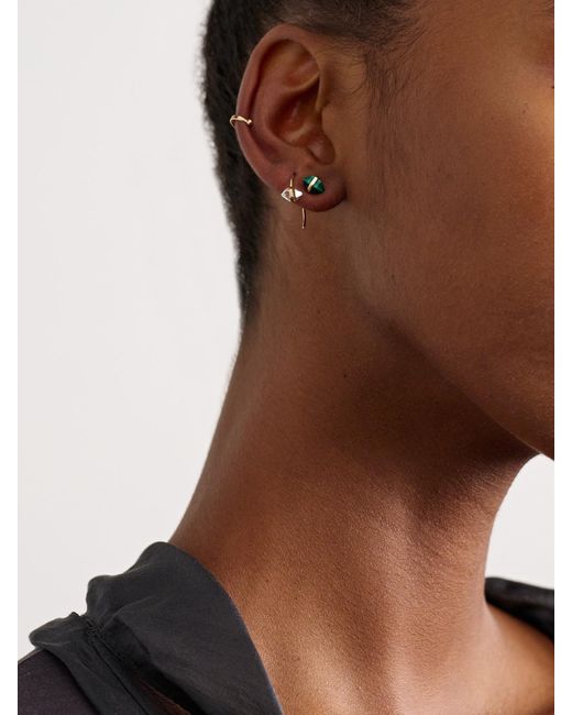 Melissa Joy Manning Natural 14-Karat Recycled Malachite Earrings