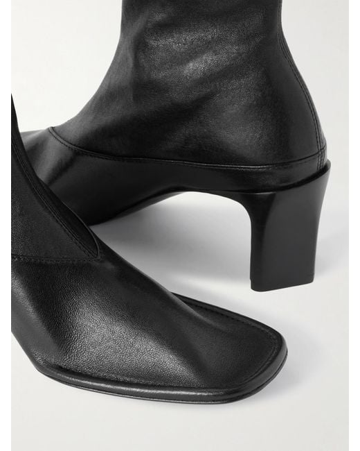 Jil Sander Black Leather Ankle Boots