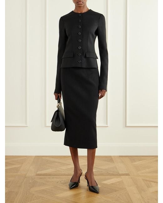 Dolce & Gabbana Blue Stretch-Wool Jacket