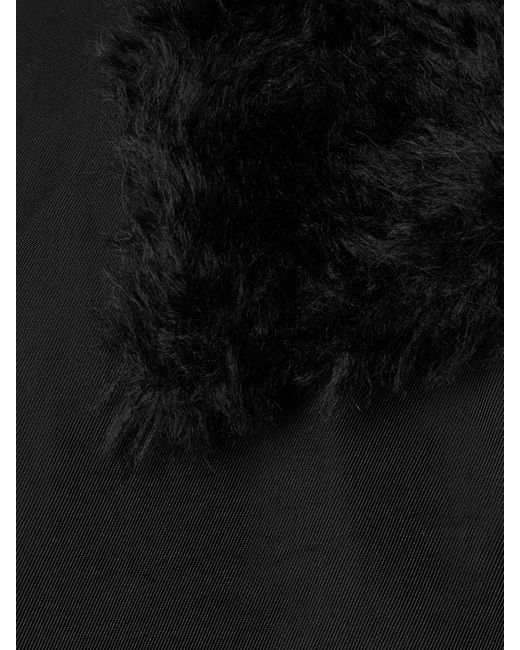 Proenza Schouler Black Vadra Mohair And Cotton-Blend Fleece-Trimmed Padded Recycled-Twill Jacket
