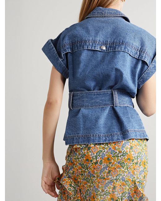 Veronica Beard Blue Vistola Jean Jacket