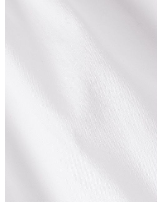 Loulou de Saison White Vitti Oversized Belted Cotton-Poplin Midi Dress