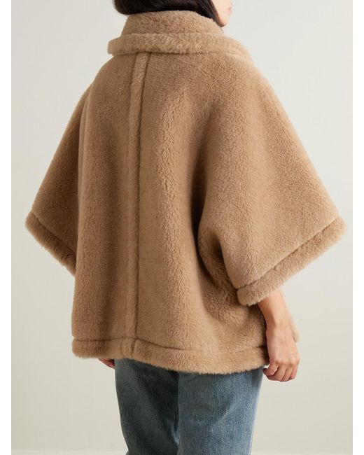Max Mara Natural Tenebre Oversized Alpaca, Cashmere And Silk-Blend Cape