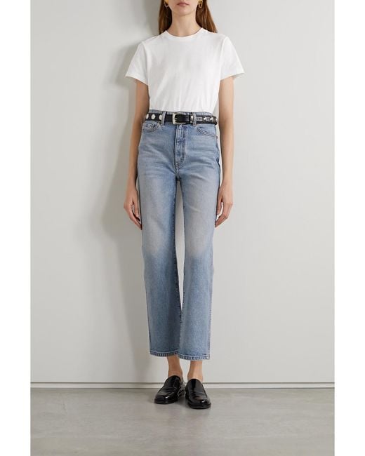 Khaite White Emmylou Cotton-Jersey T-Shirt